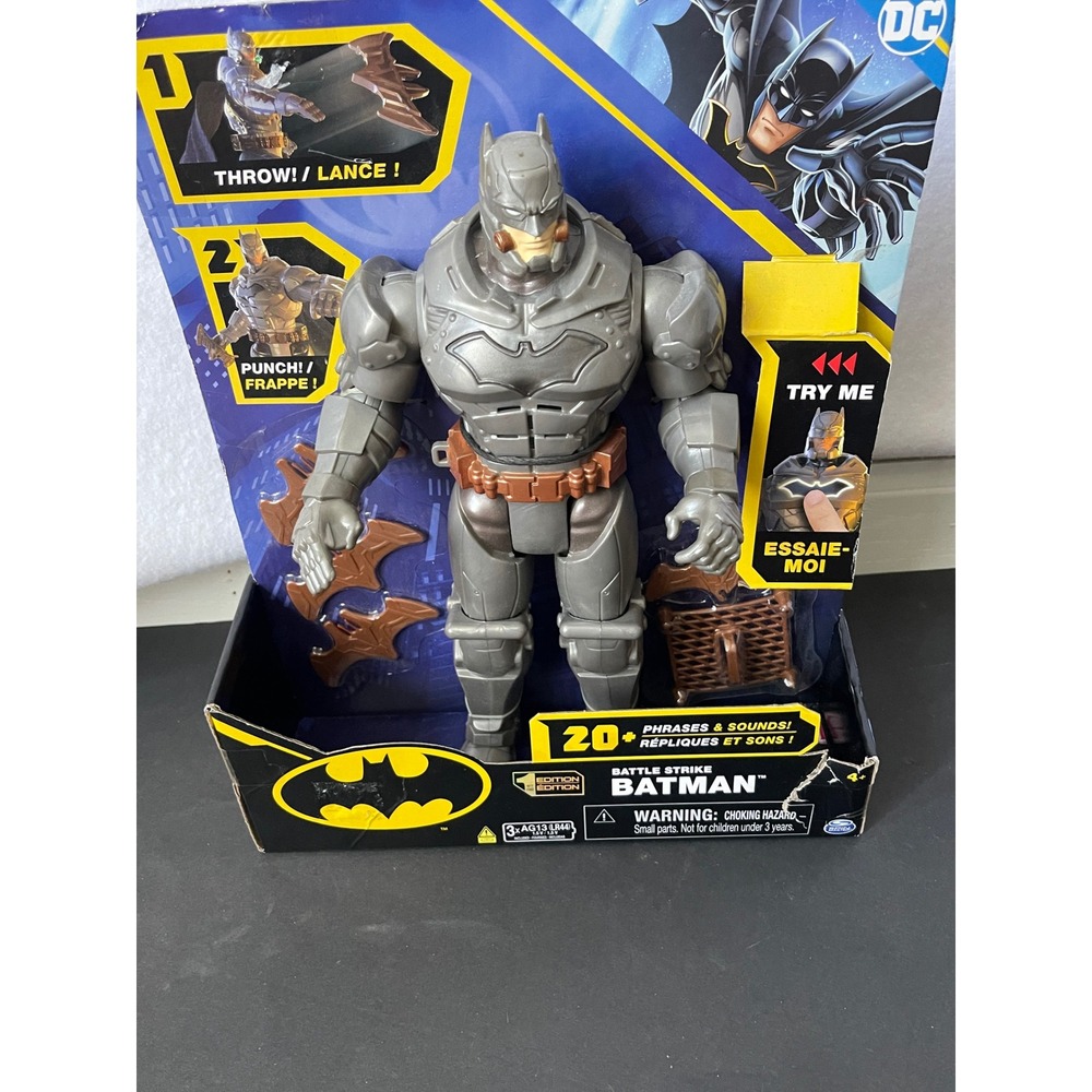 DC Comics Battle Strike Batman 12 Inch Action Figure 20+ Sounds Spin Master New